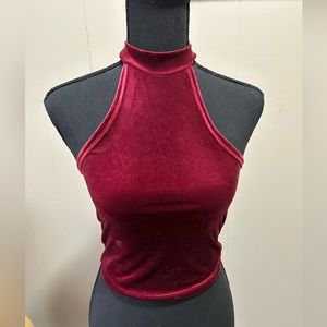 Stunning velvet crop top size small